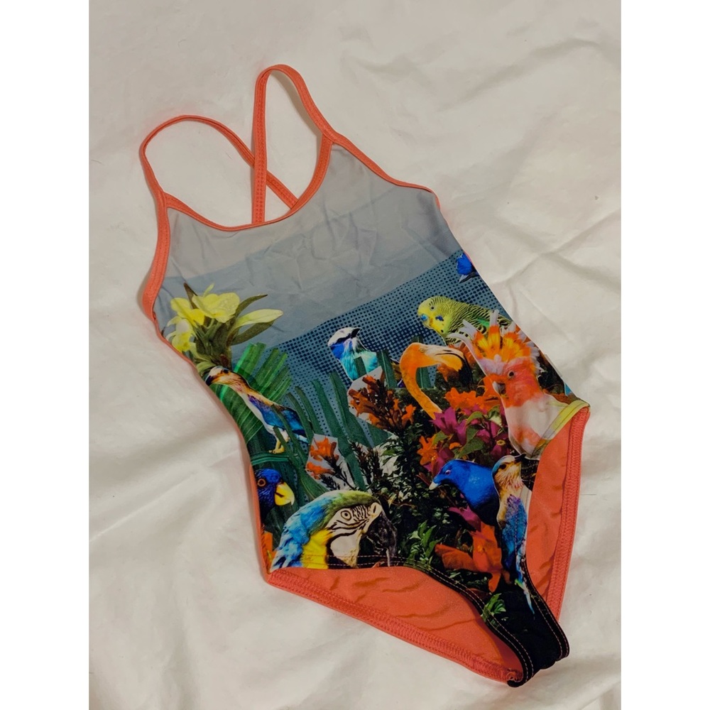 Paul Smith Junior Tropical Bird Print Swimsuit